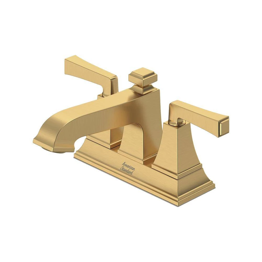 American Standard Town Square S 8 In. Widespread 2-Handle Bathroom Faucet 1.2 GPM With Drain Assembly In Brushed Cool Sunrise 2 American Standard Town Square S 8 In. Widespread 2-Handle Bathroom Faucet 1.2 GPM With Drain Assembly In Brushed Cool Sunrise - Image 2