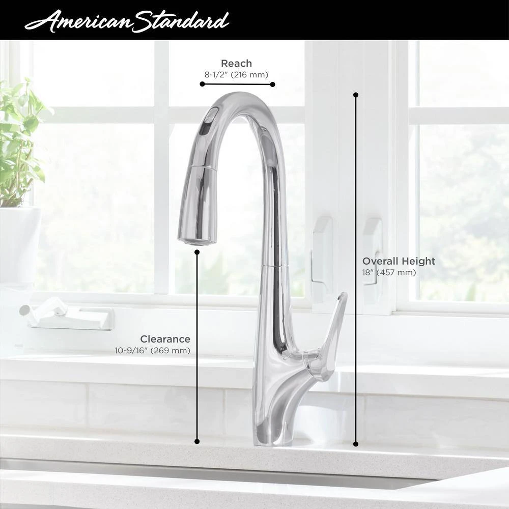 American Standard Delancey Single Handle Pull-Down Bar Faucet With Pull-Down Spray In Brushed Cool Sunrise 3 American Standard Delancey Single Handle Pull-Down Bar Faucet With Pull-Down Spray In Brushed Cool Sunrise - Image 3
