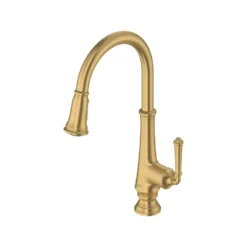 American Standard Delancey With Single Handle Pull-Down Sprayer Kitchen Faucet In Brushed Cool Sunrise -The Home Depot brushed cool sunrise pull down kitchen faucets 4279300 gn0 1d 1000