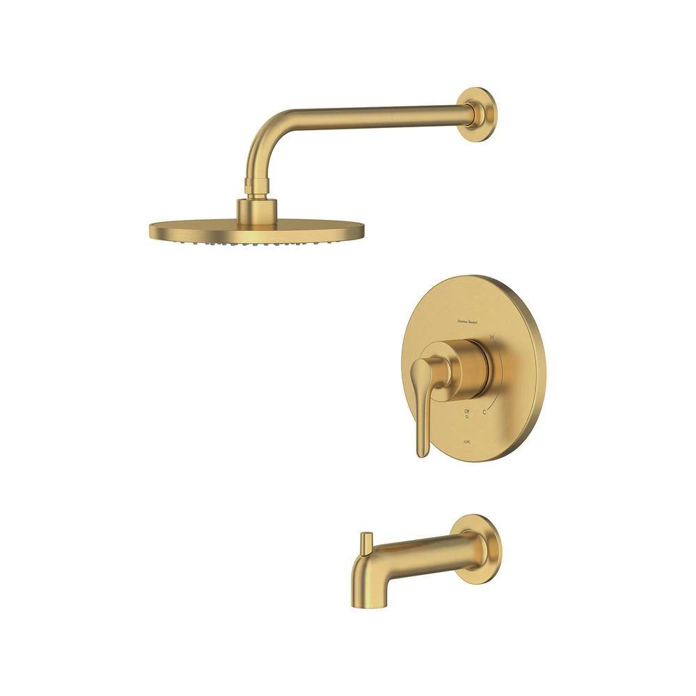 American Standard Studio S Water Saving 1-Handle Tub And Shower Faucet Trim Kit In Brushed Cool Sunrise (Valve Not Included) 3 American Standard Studio S Water Saving 1-Handle Tub And Shower Faucet Trim Kit In Brushed Cool Sunrise (Valve Not Included) - Image 3