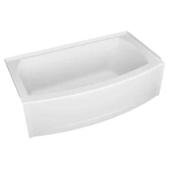 American Standard Ovation Curve 60 In. Left Hand Drain Rectangular Alcove Bathtub With Sliding Frameless Tub Door In Brushed Nickel -The Home Depot brushed nickel american standard alcove bathtubs v2576ldr 295 40 1000