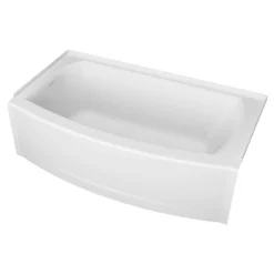 American Standard Ovation Curve 60 In. Left Drain Rectangular Alcove Bathtub With Sliding Frameless Tub Door And Wall In Brushed Nickel -The Home Depot brushed nickel american standard alcove bathtubs v2576lwldr 295 a0 1000