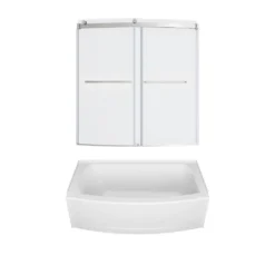 American Standard Ovation Curve 60 In. X 30 In. Soaking Bathtub With Right Hand Drain In Brushed Nickel