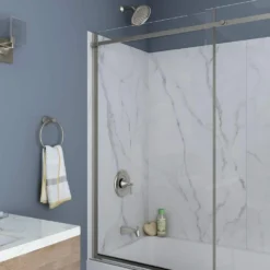 American Standard Rumson Single-Handle 1-Spray Tub And Shower Faucet With 1.8 GPM In Brushed Nickel Valve Included -The Home Depot brushed nickel american standard bathtub shower faucet combos 7417502 295 c3 1000