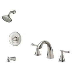American Standard Chatfield Single-Handle 3-Spray Tub And Shower Faucet And 8 In. Bathroom Faucet Set In Brushed Nickel (Valve Included)