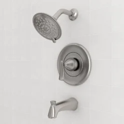 American Standard Chatfield Single-Handle 3-Spray Tub And Shower Faucet And 8 In. Bathroom Faucet Set In Brushed Nickel (Valve Included) -The Home Depot brushed nickel american standard bathtub shower faucet combos chatts8wsbn bnd a0 1000