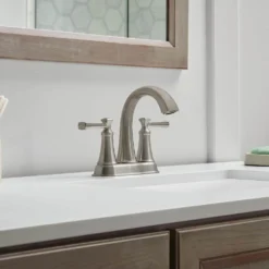 American Standard Rumson 4 In. Centerset Bathroom Faucet And Single-Handle 1-Spray Tub And Shower Faucet Set In Brushed Nickel -The Home Depot brushed nickel american standard bathtub shower faucet combos rumson4tsbn fa 1000