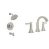 American Standard Rumson 8 In. Widespread Bathroom Faucet And Single-Handle 3-Spray Tub And Shower Faucet Set In Brushed Nickel