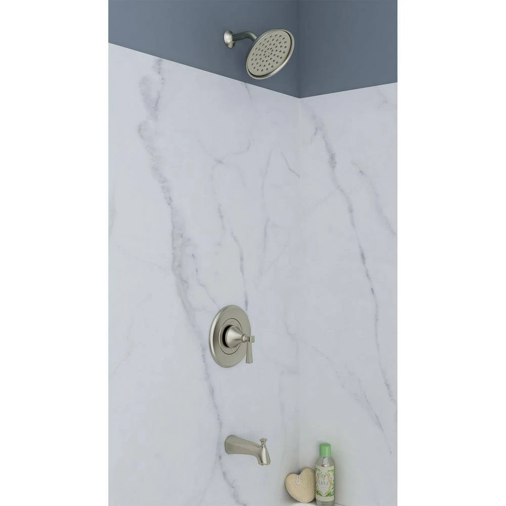 American Standard Rumson Single Hole Bathroom Faucet Set And SingleHandle 3-Spray Tub And Shower Faucet In Brushed Nickel (Valve Included) 10 American Standard Rumson Single Hole Bathroom Faucet Set And SingleHandle 3-Spray Tub And Shower Faucet In Brushed Nickel (Valve Included) - Image 10