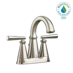 American Standard Edgemere 4 In. Centerset 2-Handle Bathroom Faucet With Metal Speed Connect Drain In Brushed Nickel -The Home Depot brushed nickel american standard centerset bathroom faucets 7018201 295 40 1000