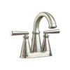 American Standard Edgemere 4 In. Centerset 2-Handle Bathroom Faucet With Metal Speed Connect Drain In Brushed Nickel