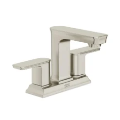 American Standard Forsey 4 In. Centerset 2-Handle Bathroom Faucet With Easy Install Push Drain In Brushed Nickel -The Home Depot brushed nickel american standard centerset bathroom faucets 7023201 295 77 1000