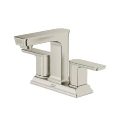 American Standard Forsey 4 In. Centerset 2-Handle Bathroom Faucet With Easy Install Push Drain In Brushed Nickel -The Home Depot brushed nickel american standard centerset bathroom faucets 7023201 295 c3 1000