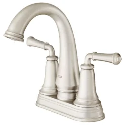 American Standard Delancey 4 In. Centerset 2-Handle Bathroom Faucet With Pop-Up Drain In Brushed Nickel -The Home Depot brushed nickel american standard centerset bathroom faucets 7052207 295 77 1000