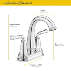 American Standard Delancey 4 In. Centerset 2-Handle Bathroom Faucet With Pop-Up Drain In Brushed Nickel -The Home Depot brushed nickel american standard centerset bathroom faucets 7052207 295 a0 1000
