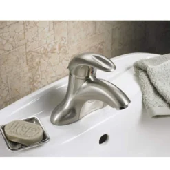 American Standard Reliant Single Hole Single-Handle Bathroom Faucet With Speed Connect Drain In Brushed Nickel -The Home Depot brushed nickel american standard centerset bathroom faucets 7385 000 295 40 1000