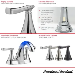 American Standard Chatfield 4 In. Centerset 2-Handle Bathroom Faucet In Brushed Nickel -The Home Depot brushed nickel american standard centerset bathroom faucets 7413201 295 4f 1000
