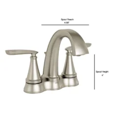 American Standard Somerville 4 In. Centerset 2-Handle Bathroom Faucet With Pop-Up Drain In Brushed Nickel -The Home Depot brushed nickel american standard centerset bathroom faucets 8039201 295 a0 1000