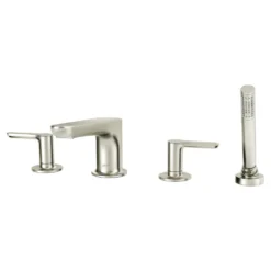 American Standard Studio S 2-Handle Deck-Mount Roman Tub Faucet For Flash Rough-in Valve With Hand Shower In Brushed Nickel -The Home Depot brushed nickel american standard roman tub faucets t105901 295 1d 1000