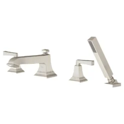 American Standard Town Square S 2-Handle Deck-Mount Roman Tub Faucet With Hand Shower In Brushed Nickel -The Home Depot brushed nickel american standard roman tub faucets t455901 295 77 1000