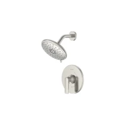 American Standard Aspirations Single-Handle Wall Mount Shower Trim In Brushed Nickel - 1.75 GPM (Valve Not Included) -The Home Depot brushed nickel american standard shower bathtub trim kits tu061507 295 40 1000