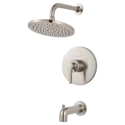 American Standard Studio S Water Saving 1-Handle Tub And Shower Faucet Trim Kit For Flash Valves In Brushed Nickel (Valve Not Included) -The Home Depot brushed nickel american standard shower bathtub trim kits tu105508 295 40 1000