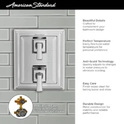 American Standard Town Square 2-Handle Wall Mount Diverter Valve Trim Kit In Brushed Nickel (Valve Not Included) -The Home Depot brushed nickel american standard shower bathtub trim kits tu455740 295 1d 1000