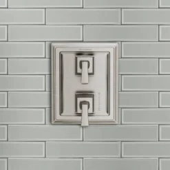American Standard Town Square 2-Handle Wall Mount Diverter Valve Trim Kit In Brushed Nickel (Valve Not Included) -The Home Depot brushed nickel american standard shower bathtub trim kits tu455740 295 40 1000