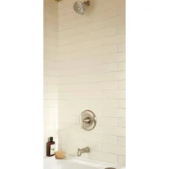 American Standard Chatfield Single-Handle 3-Spray Tub And Shower Faucet With 2.0 GPM In Brushed Nickel (Valve Included) -The Home Depot brushed nickel american standard shower faucets 7413502 295 fa 1000