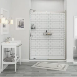 American Standard Rumson Single-Handle 1-Spray Shower Faucet With 1.8 GPM In Brushed Nickel Valve Included -The Home Depot brushed nickel american standard shower faucets 7417501 295 31 1000