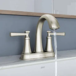 American Standard Rumson 4 In. Centerset Bathroom Faucet And Single-Handle 1-Spray Shower Faucet In Brushed Nickel (Valve Included) -The Home Depot brushed nickel american standard shower faucets rumsonsocentrbn 4f 1000