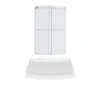 American Standard Ovation Curve 48 In. L 30 In. W 72 In. H Alcove Shower Kit With Sliding Frameless Shower Door And Shower Pan