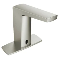 American Standard Paradigm Selectronic Battery Powered Single Hole Touchless Bathroom Faucet With SmarTherm 0.5 GPM In Brushed Nickel -The Home Depot brushed nickel american standard single hole bathroom faucets 7025305 295 66 1000