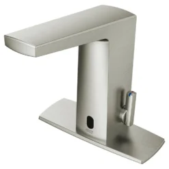 American Standard Paradigm Selectronic Battery Powered Single Hole Touchless Bathroom Faucet With SmarTherm 0.5 GPM In Brushed Nickel -The Home Depot brushed nickel american standard single hole bathroom faucets 7025305 295 77 1000