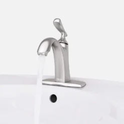 American Standard Chatfield Single Hole Single-Handle Bathroom Faucet (Set Of 2) In Brushed Nickel -The Home Depot brushed nickel american standard single hole bathroom faucets chatmonosbn bnd a0 1000