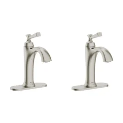 American Standard Rumson Single-Handle Single Hole Bathroom Faucet In Brushed Nickel (2-pack)