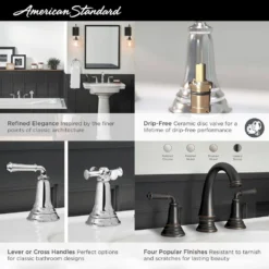 American Standard Delancey 8 In. Widespread 2-Handle Bathroom Faucet With Pop-Up Drain In Brushed Nickel -The Home Depot brushed nickel american standard widespread bathroom faucets 7052807 295 1d 1000