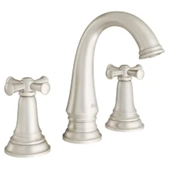 American Standard Delancey 8 In. Widespread 2-Handle Bathroom Faucet With Cross Handles In Brushed Nickel