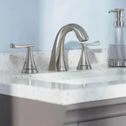 American Standard Chatfield 8 In. Widespread 2-Handle Bathroom Faucet In Brushed Nickel (Set Of 2) -The Home Depot brushed nickel american standard widespread bathroom faucets chatwidebn bndl 44 1000