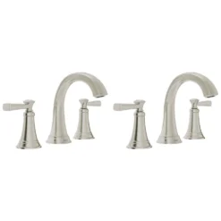 American Standard Rumson 8 In. Widespread Double Handle Bathroom Faucet In Brushed Nickel (2-Pack)