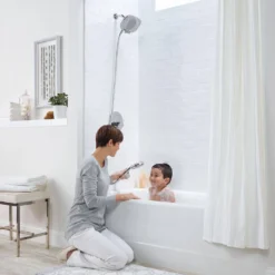 American Standard Spectra 4-spray 9.5 In. Dual Shower Head And Handheld Shower Head In Chrome -The Home Depot chrome american standard dual shower heads 1695254 002 fa 1000