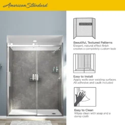 American Standard Passage 60 In. X 72 In. 2-Piece Glue-Up Alcove Shower Wall With Corner Shelf In Gray Concrete -The Home Depot gray concrete american standard alcove shower walls surrounds p2693 372 1f 1000