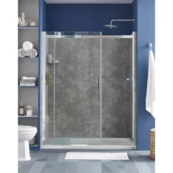 American Standard Passage 60 In. X 72 In. 2-Piece Glue-Up Alcove Shower Wall With Corner Shelf In Gray Concrete -The Home Depot gray concrete american standard alcove shower walls surrounds p2693 372 c3 1000