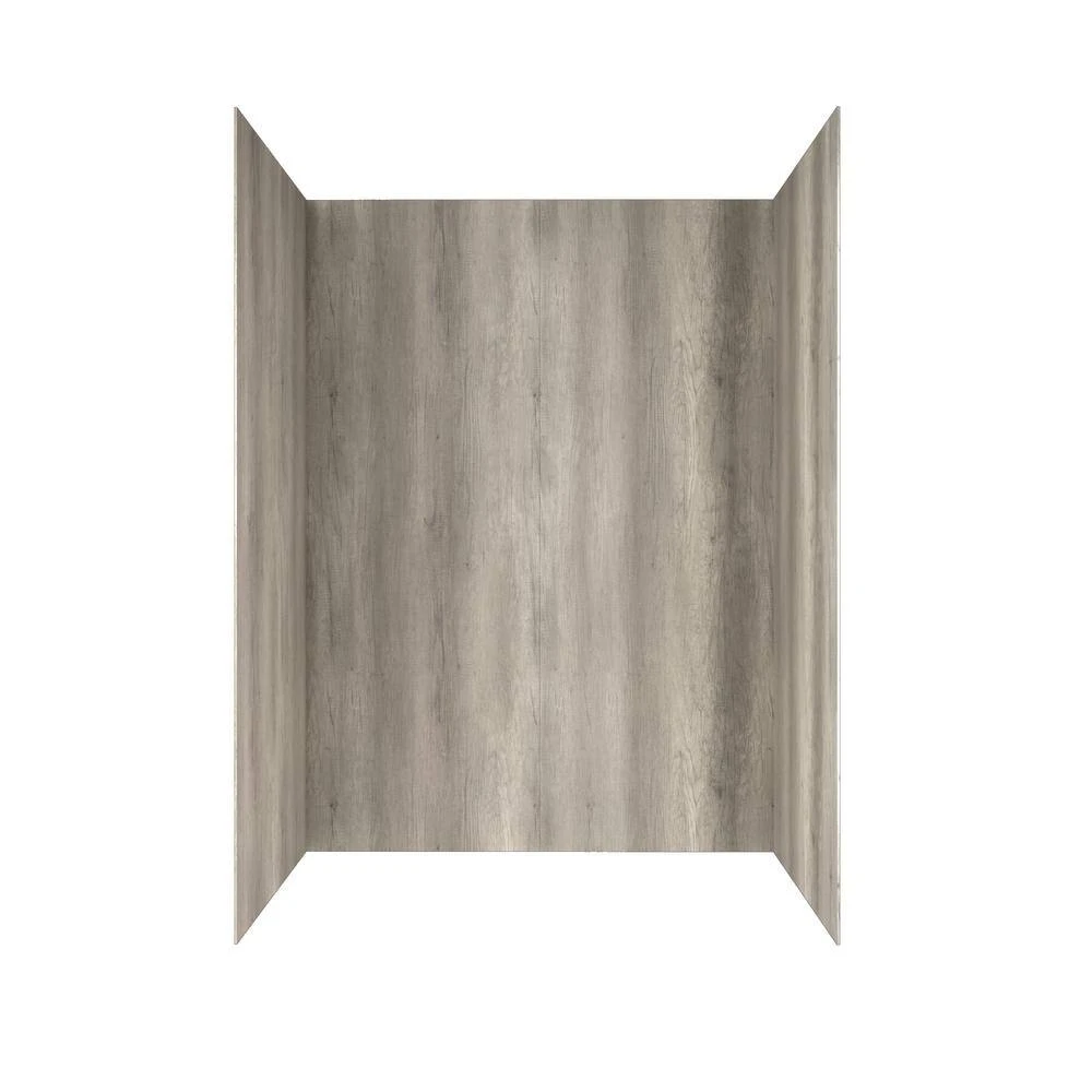 American Standard Passage 60 In. X 72 In. Left Drain 4-Piece Glue-Up Alcove Shower Wall, Shelf, Door And Base Kit In Gray Timber 5 American Standard Passage 60 In. X 72 In. Left Drain 4-Piece Glue-Up Alcove Shower Wall, Shelf, Door And Base Kit In Gray Timber - Image 5