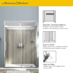 American Standard Passage 60 In. X 72 In. Left Drain 4-Piece Glue-Up Alcove Shower Wall, Shelf, Door And Base Kit In Gray Timber 16 American Standard Passage 60 In. X 72 In. Left Drain 4-Piece Glue-Up Alcove Shower Wall, Shelf, Door And Base Kit In Gray Timber -The Home Depot gray timber american standard shower stalls kits p2739lho 373 c3 1000