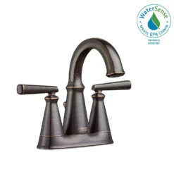 American Standard Edgemere 4 In. Centerset 2-Handle Bathroom Faucet With Metal Speed Connect Drain In Legacy Bronze