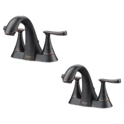 American Standard Chatfield 4 In. Centerset 2-Handle Bathroom Faucet (Set Of 2) In Legacy Bronze