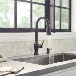 American Standard Marchand Single Handle Pull-Down Sprayer Kitchen Faucet In Legacy Bronze -The Home Depot legacy bronze american standard pull down kitchen faucets 7029301 278 1d 1000