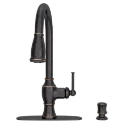 American Standard Marchand Single Handle Pull-Down Sprayer Kitchen Faucet In Legacy Bronze -The Home Depot legacy bronze american standard pull down kitchen faucets 7029301 278 76 1000