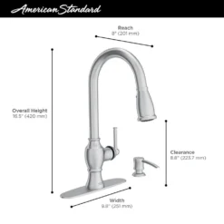 American Standard Marchand Single Handle Pull-Down Sprayer Kitchen Faucet In Legacy Bronze -The Home Depot legacy bronze american standard pull down kitchen faucets 7029301 278 a0 1000